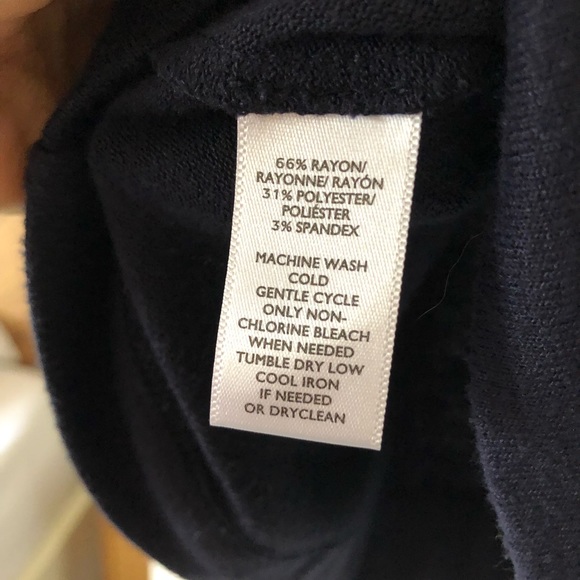Loft Cold-Shoulder Navy Blue Top, Size S - Picture 4 of 4
